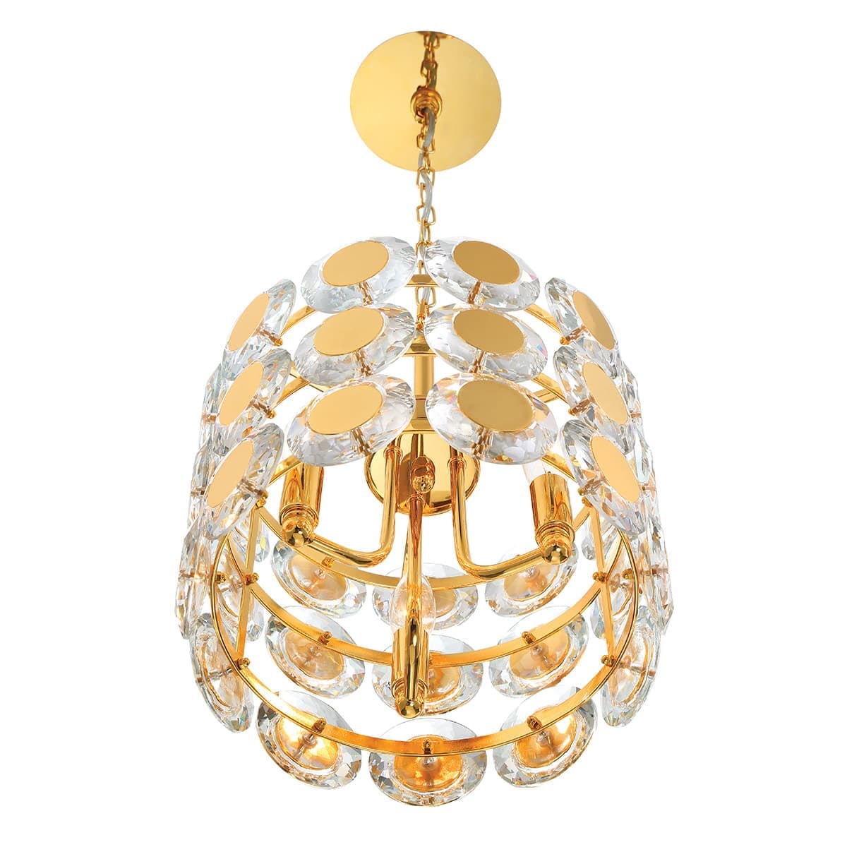 Perrene 3 Light Chandeliers In Gold — view 3