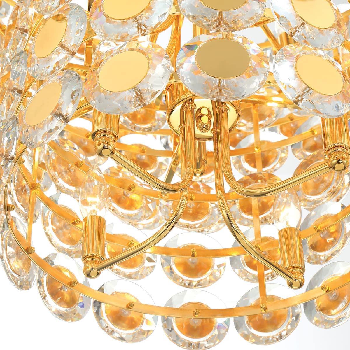 Perrene 24 Light Chandeliers In Gold — view 3