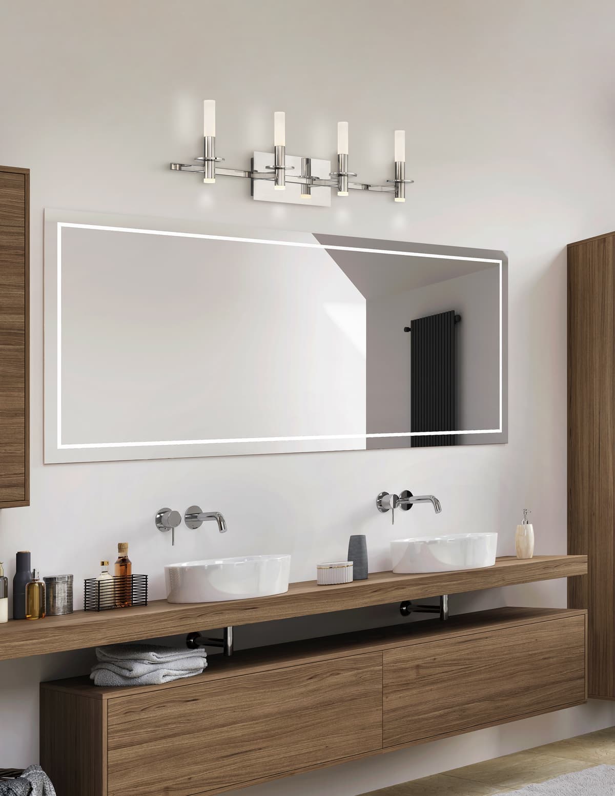 Torna 4 Light Vanity In Nickel — view 4