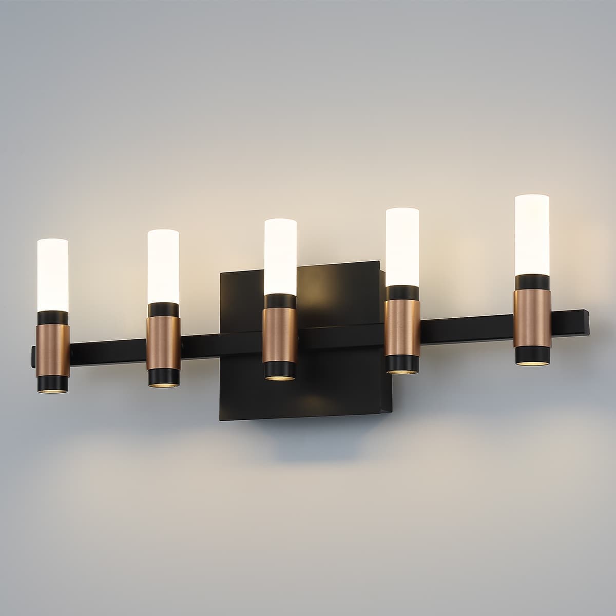Albany 11 Light Vanity In Brass-Black — view 3