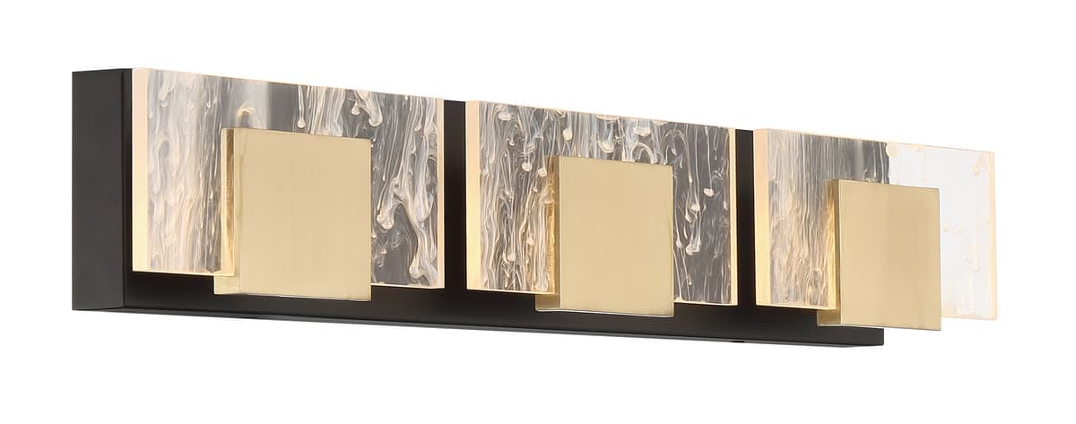 Kasha 3 Light Vanity In Gold-Black — view 2