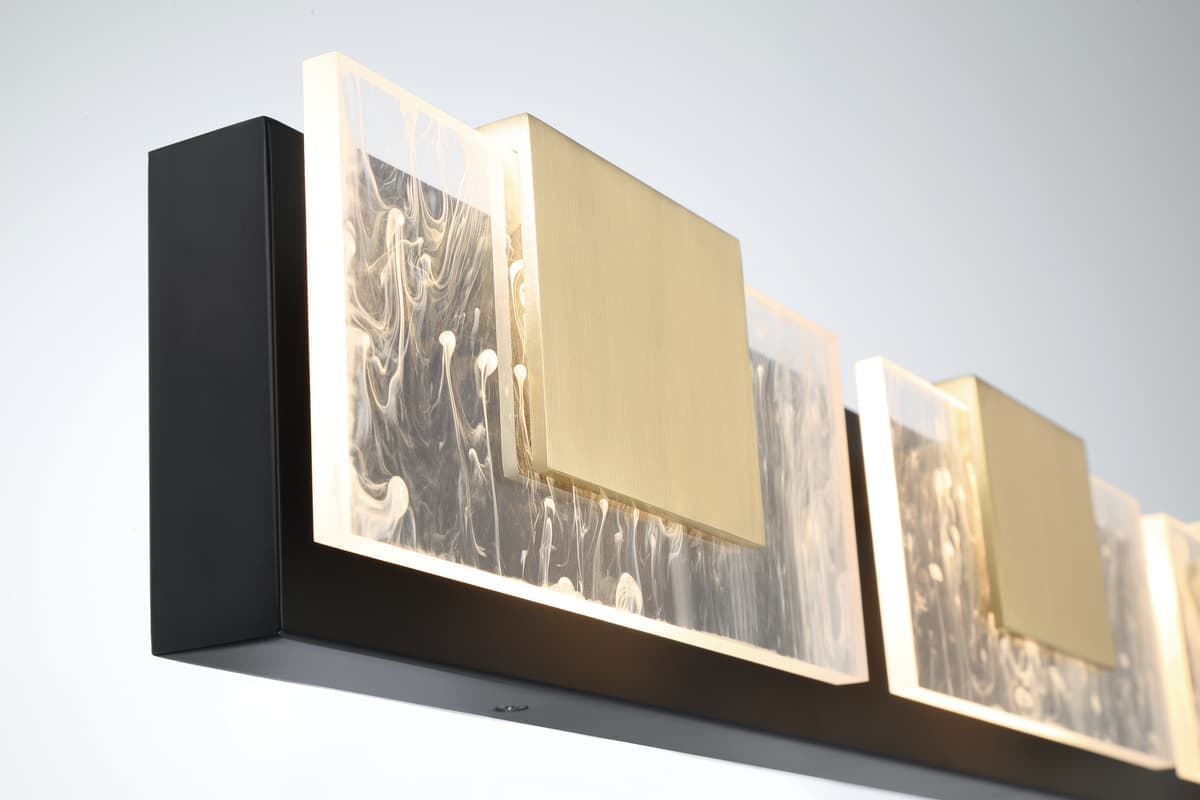 Kasha 3 Light Vanity In Gold-Black — view 3
