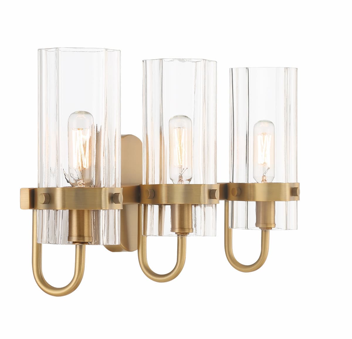 Brook 3 Light Vanity In Gold — view 2