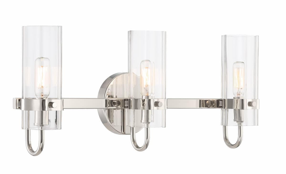 Brook 3 Light Vanity In Chrome — view 2