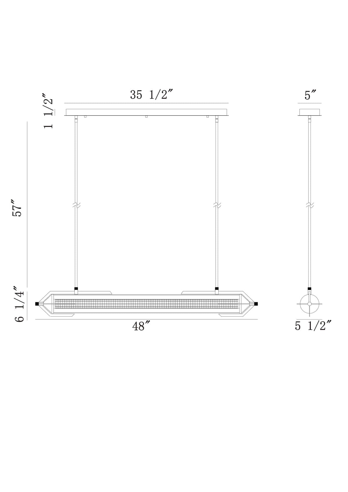 Espada 1 Light Chandeliers In Nickel — view 3