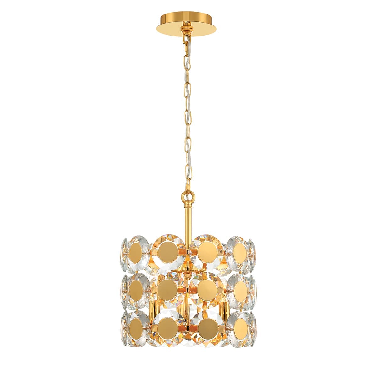 Perrene 3 Light Chandeliers In Gold