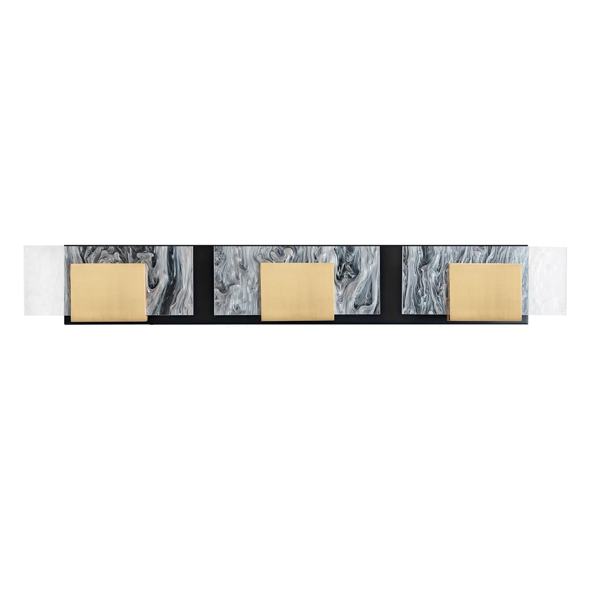 Kasha 3 Light Vanity In Gold-Black