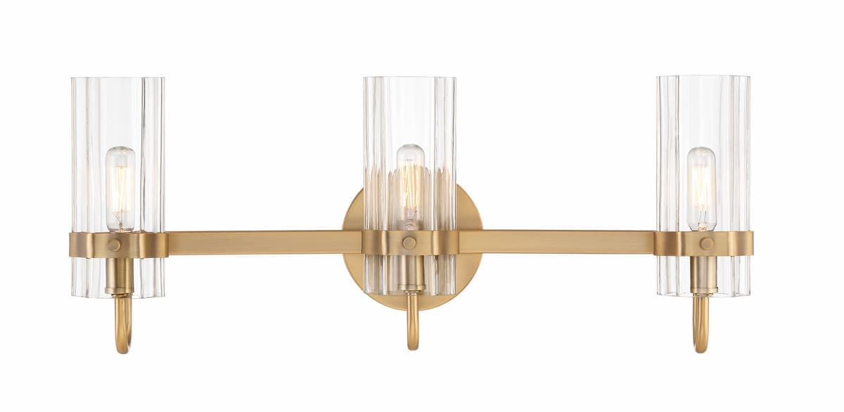 Brook 3 Light Vanity In Gold