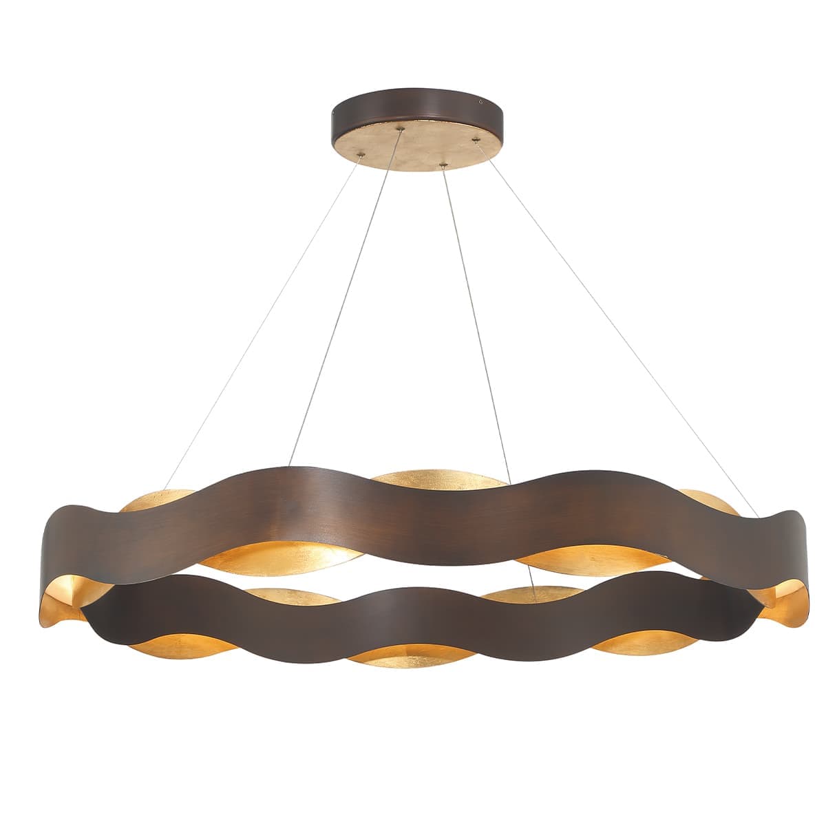 Vaughan 1 Light Chandeliers In Bronze-Gold